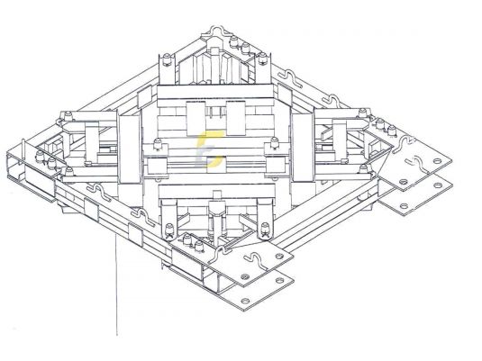 Рамка крепления (привязи к строению) башенного крана 1,6м*1,6м